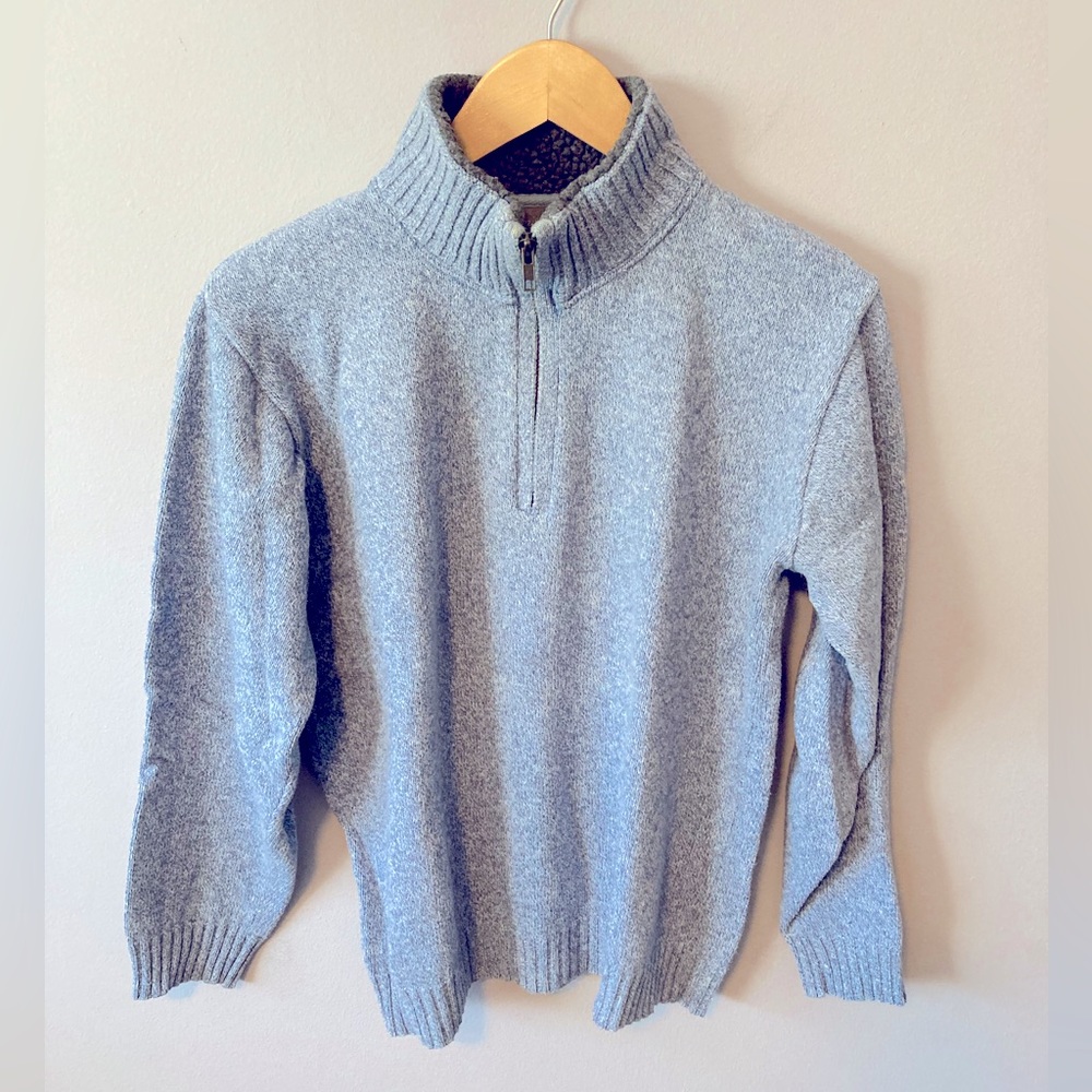 Oscar de la Renta Mock Collar 1/4 Zip Sweater